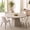 Gray, variant on 47 Inch Round Dining Table for 4-6 People, Modern Circle Kitchen Table with 1.18” Thick Top and Sturdy Square Pedestal Base for Small Spaces, Dining Room Table Only