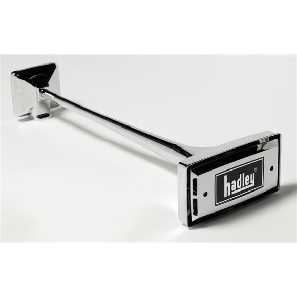 Hadley Air Horn H00978 Single Tone; Rectangular Trumpet; 26 Inch Length; Chrome Plated; Steel; 7/16 Inch - 24 Thread Air Connection; Horn Only