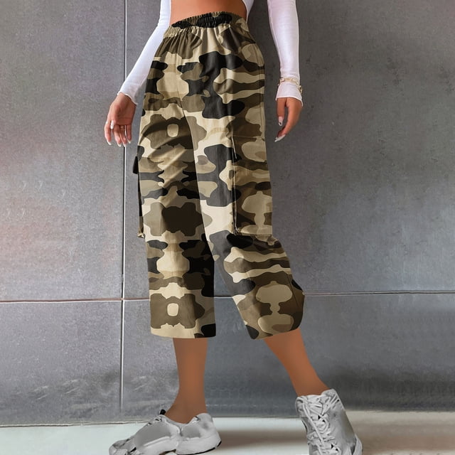 Miqool Salopette Décontractée à Taille Élastique avec Poches et Lacets pour Femmes