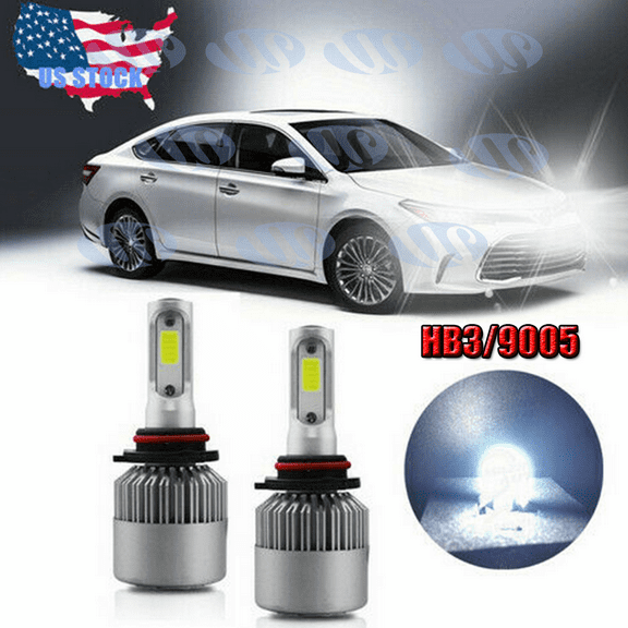2Pcs S2 9005 HB3 36W 6000K LED Headlight 8000LM Conversion Light Bulbs