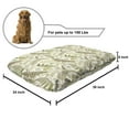 thumbnail image 2 of Botany Pet Bed, Fern Leaves Curlicue Botanical Adornments Print on Pastel Background, Chew Resistant Pad for Dogs and Cats Cushion with Removable Cover, 24" x 39", Eggshell and Dark Tan, by Ambesonne, 2 of 4