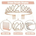 thumbnail image 6 of Rose Gold 21th Birthday Decoration Kit, Including Birthday Sash, Crown, Happy Birthday Letters Balloons, Cake Topper and Candles, 6 of 7