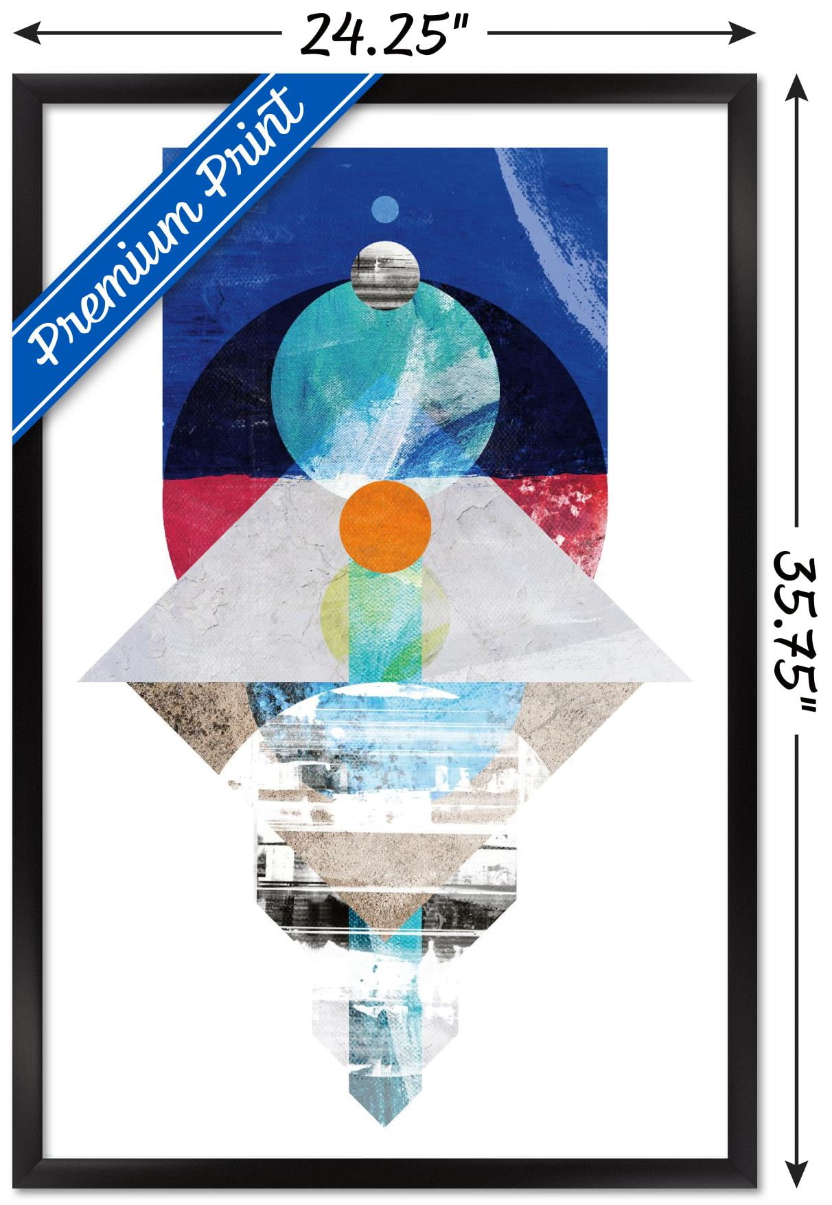 Urban - Shapes Wall Poster, 22.375" x 34", Framed