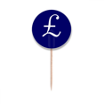 thumbnail image 1 of United Kingdom Currency Symbol GBP Toothpick Flags Round Labels Party Decoration, 1 of 3