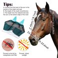 thumbnail image 5 of Máscaras contra moscas para caballos protector facial transpirable para caballos capucha antimosquitos para caballos (azul L), 5 of 5