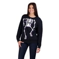 thumbnail image 2 of Holiday Hype Men's Festive Ugly Christmas Holiday Party Pull Over Sweatshirt, Skeleton Body, Medium, 2 of 3