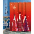 thumbnail image 1 of Rideau de Douche en Tissu "Trois Rois", 100% polyester, Taille 70"x72", 1 of 1