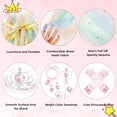 thumbnail image 4 of Princess Dress up Halloween Costumes  Jewelry Princess Costume Dress Pretend Play Set Gift for Christmas Birthday 7Pcs Rainbow, 4 of 6