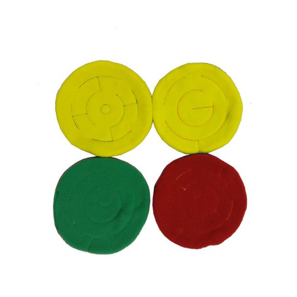 6 Dia. in. Mini Bead Freece Maze Mat - Set of 4