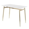 thumbnail image 5 of LumiSource Gold Metal, White Wood Marcel Counter Table, 5 of 6