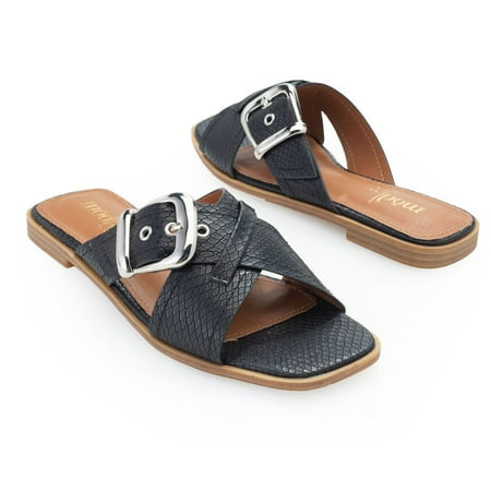 

mod x Crisscross Buckle Detailed Sandals