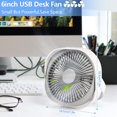 thumbnail image 2 of Ventilador de escritorio USB XCF Ventilador de mesa de 3 velocidades Silencioso ajustable 360 grados, 2 of 4