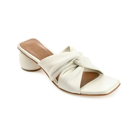 Journee Signature Womens Charlize Leather Slide Sandals