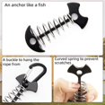 thumbnail image 3 of 12PCS Tent Stakes Aluminum Deck Tie Down, Deck Anchor Pegs, Tent Rope Tighteners with Spring Buckle, 3 of 5