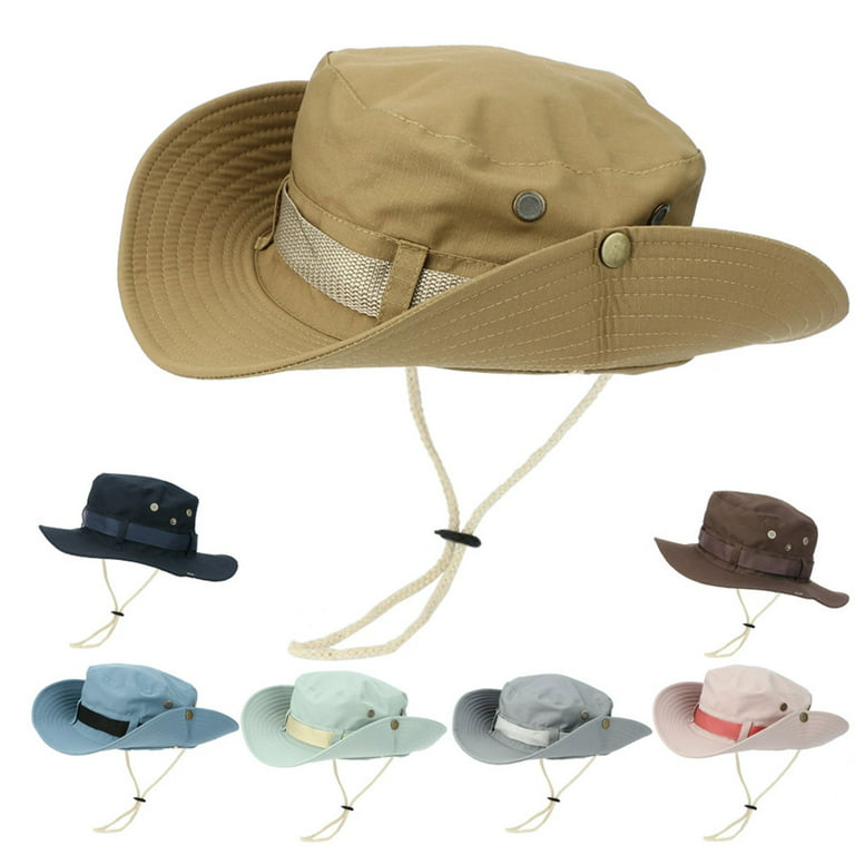 Baocc Sun Hats Bucket Hat Wide Brim Sun Hat Boonie Hats Fishing Hiking  Outdoor Hats for Men and Women Hair Accessories Black