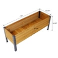 thumbnail image 3 of Wood Rectangular Garden Planter Box Raised Bed Outdoor,Planters for Outdoor Plants ,Elevated Herbs Vegetables Flowers Great Patio Deck Balcony, 3 of 12