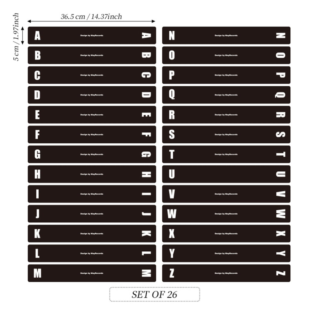 NEXAVKPR 26Pcs LPs Vinyls Record Alphabetical Index Cards For Easy Cataloging And Quickly Access PP Materials