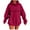 Red, variant on Makaor Women Hoodies Graphic Tunic Sweatshirt with Pockets Fleece Long Sleeve Pullover Oversized Drawstring Tops