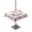 White, variant on Outdoor Tablecloth with Umbrella Hole Zipper 250 Anniversary Round Tablecloth 60" Waterproof Outside Table Cloth Independence Day Florals Gray Wooden Patio Table Cover Tablecloths for Picnic Party
