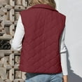thumbnail image 5 of Puffer Vest Women Lightweight Sleeveless Quilted Jackets Zip Up Stand Collar Fall Winter Coat With Pockets Solid Color Women's Quilted Vest Padded Gilet Oversized Thermal Vests for Women, 5 of 9