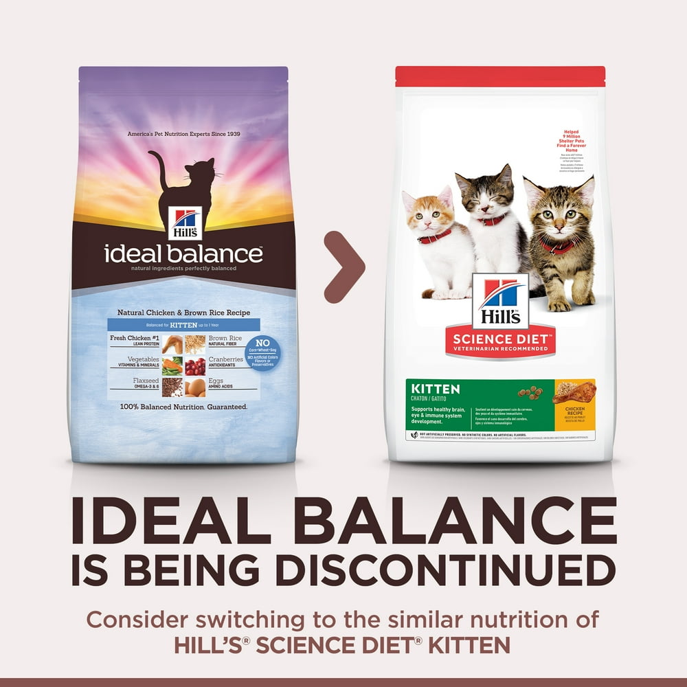 Hill's Ideal Balance Kitten Natural Chicken & Brown Rice Recipe Dry Cat