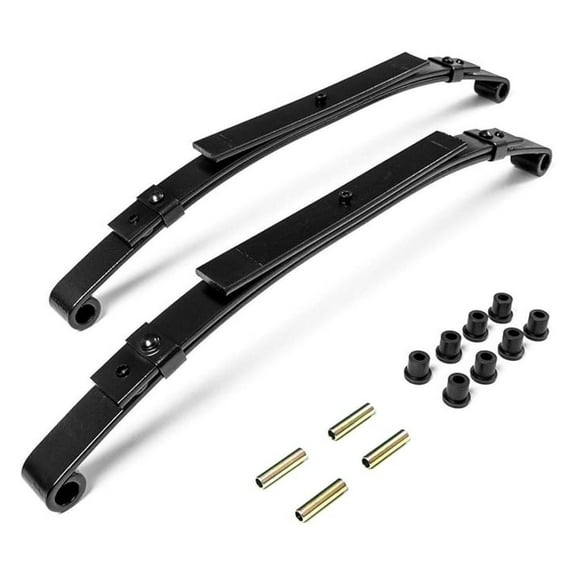 Club Car DS Golf Cart Rear Leaf Springs - Heavy Duty 3-Leaf Set (1982-Up) | Enhanced Load Capacity & Ride Quality | Includes Bushings & Spacers