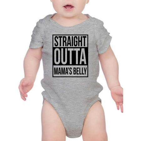 

Straight Outta Mama s Belly Bodysuit Infant -Smartprints Designs 18 Months
