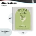 thumbnail image 3 of Stylish Retro Gin & Tonic Canvas Wall Art, design by Lil' Rue, 3 of 8