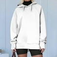 thumbnail image 5 of MXUIKV Sweatshirts Hoodies for Women Drawstring Loose Fitted Long Sweatshirts Activewear Homewear Casual Shirts Solid Color, 5 of 8