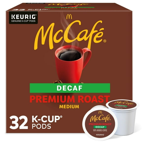 McCafe, Premium Roast Decaf Coffee - Single Serve K-Cup Pods - 32 Ct