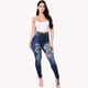 thumbnail image 2 of Vaqueros rasgados de cintura alta para mujer, pantalones pitillo elásticos a la moda, informales, ajustados, S-3XL, otoño, 2023, 2 of 4
