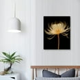 thumbnail image 3 of JEUXUS Black White and Gold Flower Wall Art Canvas Prints Decor Framed Flowers Painting Poster Printed On Canvas Poppy Flower Pictures Black Framed off White Mat Artworks for Home Decorations, 3 of 4
