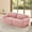 Pink, variant on 2-seater Modular Sectional Sofa Couches,Soft Fluffy Plush Fabric Bottom Anti-Slip Design,32D High Density Sponge,No Assembly Required Ergonomic Design,With Throw Pillows Fits Living Rooms,Pink