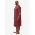 thumbnail image 3 of KingSize Men's Big & Tall Short-Sleeve Jersey Henley Nightshirt, 3 of 5