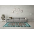 thumbnail image 3 of Ahgly Company Indoor Rectangle Persian Light Blue Traditional Area Rugs, 2' x 4', 3 of 4