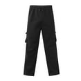 thumbnail image 2 of GXFC Men’s  Cargo Joggers Pants Athletic Baggy Straight Leg Trousers Drawstring Elastic Waistband Solid Sweatpants with Pockets for Men, 2 of 3