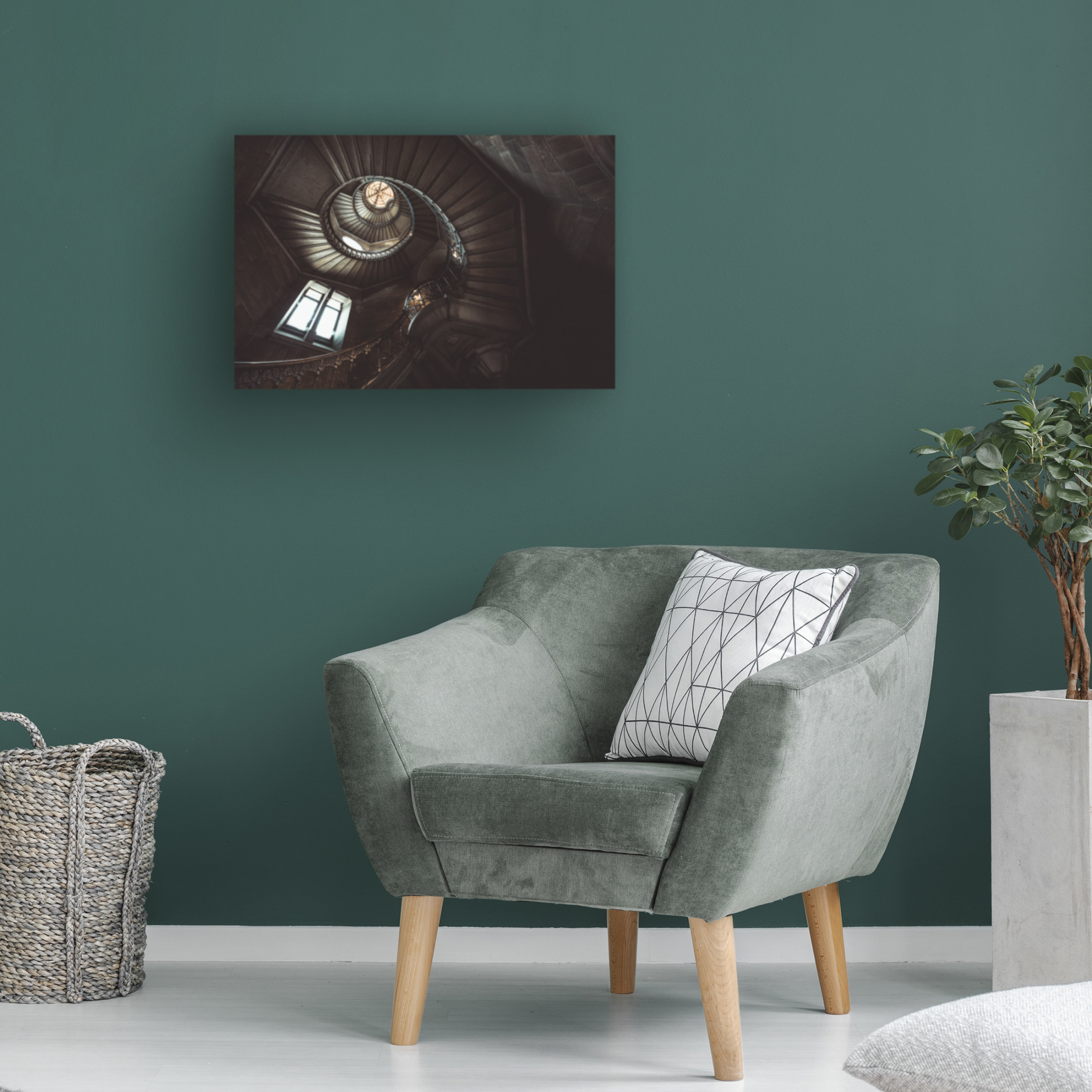 Canvas Wall Art - Ronan Siri 'FibonacciS Tower' Wall Art for Living Room, Bedroom, or Office D?cor by Trademark Fine Art - 32 x 22 Inches