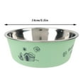 thumbnail image 2 of Stainless Steel Pet Bowl Set Medium 5.6in, Non-Slip Dog Cat Food Water Bowls Blue, Double Feeder Dish for Small Medium Dogs Cats, Elevated Feeding Station Yellow, 2 of 3