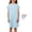 Light Blue, variant on Ynynloco Toddler Girl Cotton Casual Dress Summer Short Sleeve Loose Basic Tunic Playwear Shirt Dresses