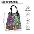 thumbnail image 4 of XMXT Reusable Lunch Bag Women, Waves Particles Prints Insulated Lunch Tote for Office Travel, 4 of 8
