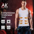 thumbnail image 3 of Arjen Kroos Mens Compression Shirt Slimming Muscle Tank Top Shapewear Body Shaper UnderShirts for Men, 3 of 11