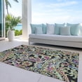 thumbnail image 6 of Addison Rugs Chantille Indoor/Outdoor Transitional Paisley Black Washable Rectangle Rug, 9' x 12', 6 of 6