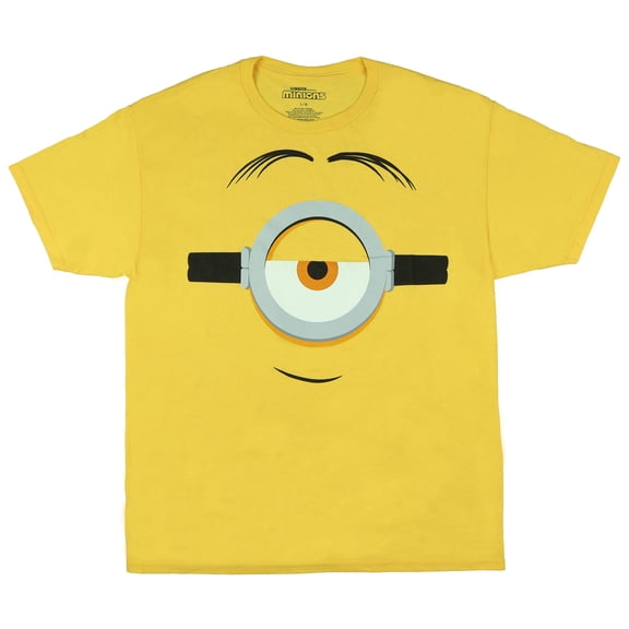 Minions T-Shirt Men's Character Face Costume Short Sleeve Graphic Tee