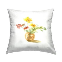 Stupell Industries Minimal Daisy Bouquet Decorative Printed Throw Pillow, 18 x 18