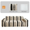 thumbnail image 3 of Eurhowing Stretch Sofa Cover, Soft Velvet Non-Slip Couch Slipcover, Fuzzy Fleece Shaggy Plush Furniture Protector for Kids & Pet, Black, 3 of 9