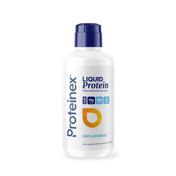 Proteinex Core Liquid Hydrolyzed Protein – 15g Protein per Serving, Sugar-Free, 30 fl oz (Unflavored)