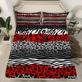 thumbnail image 2 of Castle Fairy Leopard Zebra Print 4pcs Bed Sheets for Boys Girls,Abstract Stripes King Sheets,Animal Print Super Cozy Sheet Set,Luxury Bedroom Decor, 2 of 7