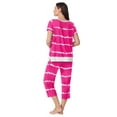 thumbnail image 3 of Layla Women's Sleepwear 2-Piece Knit Short Sleeve Top and Pant Pajama Set, Sizes XS-4X, 3 of 6