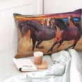 thumbnail image 4 of Balery a herd of horses Funda de Cojín Estampada, Regalos para Mujeres, Regalos de Amor para Ella, Regalos para Novia o Esposa, Funda de Almohada-14"x20", 4 of 6