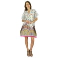 thumbnail image 4 of Dress Phagun Printed Caftan Maxi Nightwear Bohemian Short Cotton Kaftan, 4 of 7